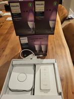 Hue bridge plus 2x Hue E14 en 2 x Hue E27 en Hue remote, Led-lamp, Minder dan 30 watt, E14 (klein), Ophalen of Verzenden