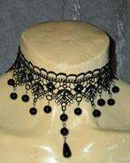 Mooie nieuwe zwarte Gothic ketting / choker, Overige materialen, Verstelbaar, Zwart, Nieuw