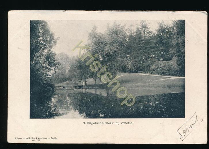 Zwolle - 't engelsche Werk [KRST009-0946, Verzamelen, Ansichtkaarten | Nederland, Gelopen, Overijssel, Voor 1920, Verzenden