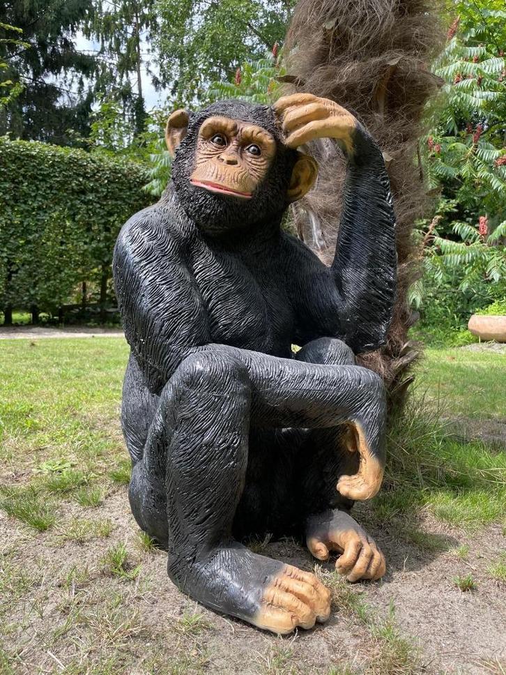 (Tuin)Beeld aap, tuin, babykamer, dieren 75cm, Tuin en Terras, Tuinbeelden, Nieuw, Dierenbeeld, Kunststof, Ophalen