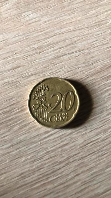 20 cent euromunt uit 2002 uit Italië zeldzame 