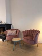 2 Velvet Fauteuils - Roze, Huis en Inrichting, Fauteuils, Ophalen, Zo goed als nieuw, Stof, 75 tot 100 cm