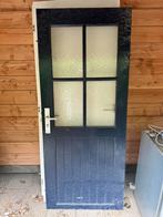 Buitendeur blauw, Doe-het-zelf en Verbouw, Deuren en Horren, Gebruikt, 80 tot 100 cm, Ophalen of Verzenden, Buitendeur