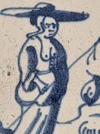 18th eeuwse Delftse blauwe tegel erotica, Ophalen of Verzenden