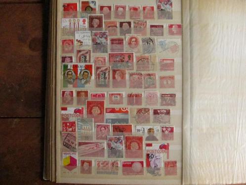 Set rode postzegels (+/- 60 stuks), Hobby en Vrije tijd, Scrapbooking, Nieuw, Versiering of Embellishment, Overige merken, Verzenden