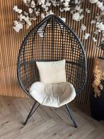 Zwart rotan lounge stoel, Ophalen, Zwart, Riet of Rotan, Zo goed als nieuw