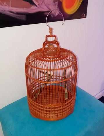 Bamboe vogelkooi aziatisch
handgemaakt jaren 60
 beschikbaar voor biedingen