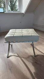 Barcelona hocker/voetenbankje - Wit, Ophalen, 50 tot 75 cm, Leer, Rechthoekig