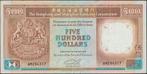 Hong Kong 500 dollars 1989 VF p.195c klein scheurtje (# 7), Verzenden, Zuidoost-Azië, Los biljet