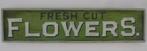 Handgeschilderd reclame bord / Fresh Flowers / verse bloemen, Ophalen of Verzenden, Zo goed als nieuw, Reclamebord