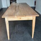 Teakhouten tafel met lades en beschermblad, Ophalen, Gebruikt, Teakhout, 50 tot 100 cm