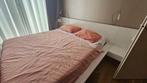 Groot bed met auping spiraalbodem, Ophalen, Overige materialen, Gebruikt, Wit