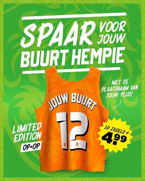 Plus EK buurthempje Nederland - nieuw, Verzamelen, Supermarktacties, Plus, Ophalen of Verzenden