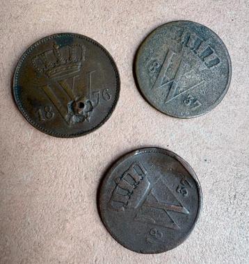 3 centen, Willem I + Willem III beschikbaar voor biedingen