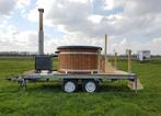 Hottub welltub huren 180 cm 6-8 personen gratis bezorgen, Ophalen, Gebruikt, Trap, Vast