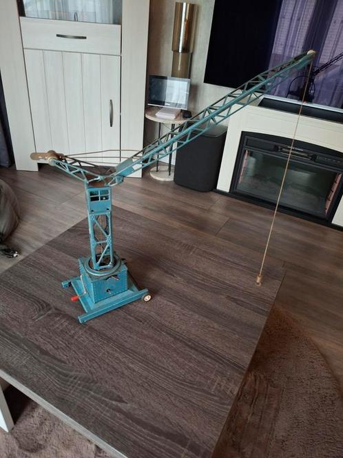 Vintage metalen  hijskraan, Hobby en Vrije tijd, Modelbouw | Overige, Gebruikt, Ophalen of Verzenden