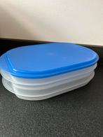 Tupperware vleeswarendozen 5 bakjes en 2 deksel, Ophalen of Verzenden, Gebruikt, Blauw, Bus of Trommel