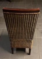 6 Riet/Houten Stoelen in Goede Staat, Huis en Inrichting, Stoelen, Ophalen, Bruin, Zo goed als nieuw, Vijf, Zes of meer stoelen