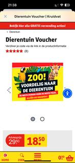 Dierentuinvoucher 4x Kruidvat, Tickets en Kaartjes, Recreatie | Dierentuinen, Drie personen of meer, Dierentuinbon