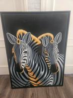 Groot canvas doek Zeebra's, Huis en Inrichting, Ophalen, Gebruikt