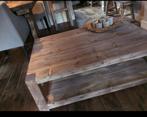 Handgemaakte salontafel van oude balken, Huis en Inrichting, Ophalen, Gebruikt, 50 tot 100 cm, Minder dan 50 cm