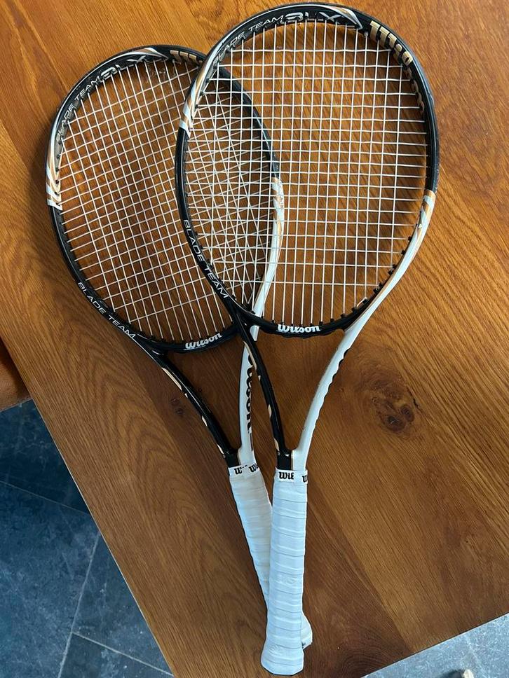 2 Wilson Blade Tennisrackets - perfecte staat, Sport en Fitness, Tennis, Zo goed als nieuw, Racket, Wilson, L2, Ophalen of Verzenden