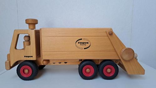 Houten speelgoed vuilniswagen van Fagus., Kinderen en Baby's, Speelgoed | Houten speelgoed, Ophalen of Verzenden