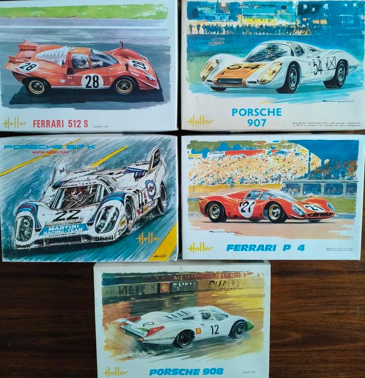 Unieke verzameling van 5 Heller 1/24 racewagens jaren '70, Hobby en Vrije tijd, Modelbouw | Auto's en Voertuigen, Nieuw, Auto
