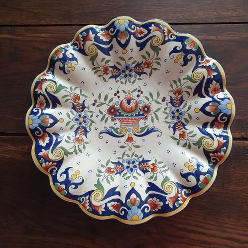 Bord Vieux Rouen 36,5 cm, Antiek en Kunst, Antiek | Wandborden en Tegels, Ophalen of Verzenden