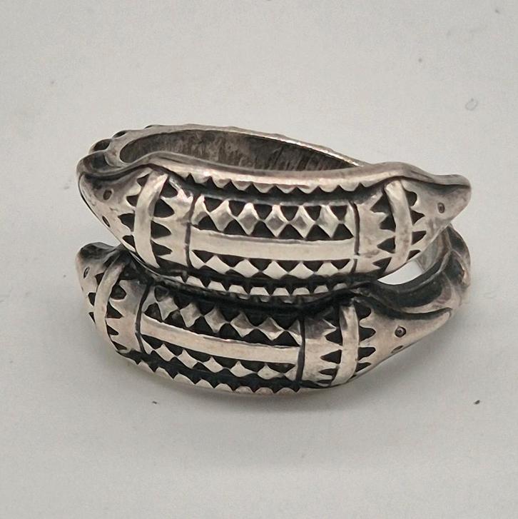 David Andersen Saga Slang Ring - Zilver maat 15.5, Sieraden, Tassen en Uiterlijk, Ringen, Gebruikt, Dame of Heer, Kleiner dan 17