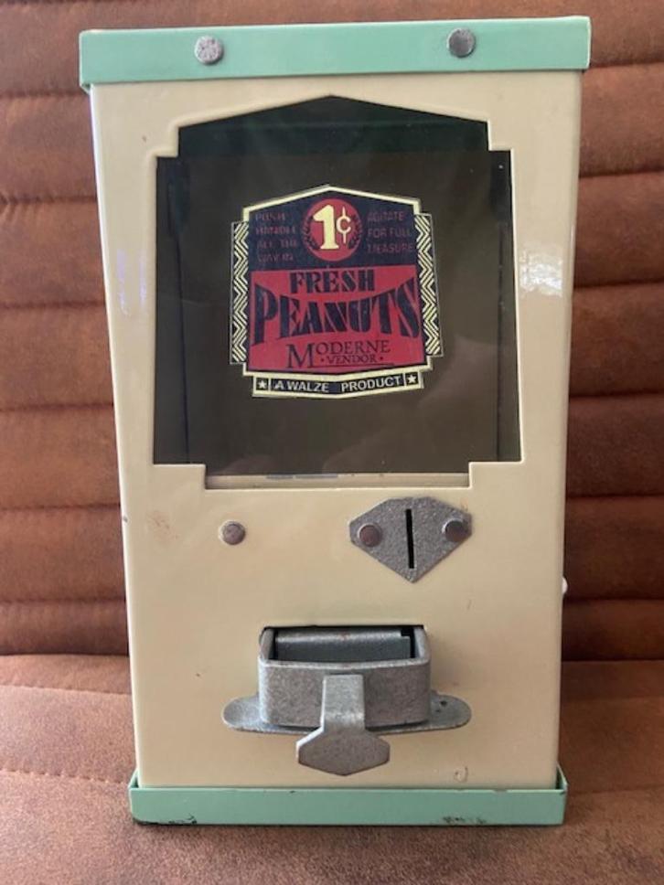 Peanuts modern vendor A.Walze 1c muntautomaat 1935, Verzamelen, Retro, Huis en Inrichting, Ophalen of Verzenden