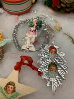 #kerst Antieke tinsel ornamenten kerst ballen, Diversen, Kerst, Gebruikt, T, Ophalen of Verzenden, N