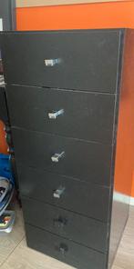 Ladekastje zwart, Huis en Inrichting, Kasten | Ladekasten, Ophalen, Gebruikt, 5 laden of meer, 50 tot 100 cm