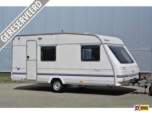 Sprite Super 460|4Personen|Fransbed|, Caravans en Kamperen, Caravans, Bedrijf, tot en met 4, 750 - 1000 kg, Treinzit, Sprite, Dwarsbed