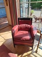 Giorgetti stoelen/ fauteuils oud roze leer, Ophalen, Minder dan 75 cm, Leer, Zo goed als nieuw