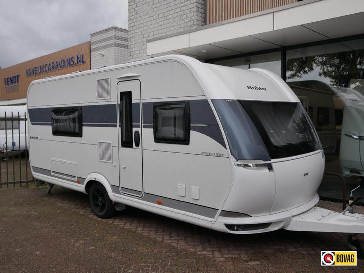 Hobby Excellent 540 WFU Incl. Mover, Caravans en Kamperen, Caravans, Bedrijf, tot en met 4, 1250 - 1500 kg, Rondzit, Hobby, Frans bed