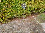 mooie chrome staande lamp, Huis en Inrichting, Lampen | Vloerlampen, Ophalen of Verzenden, Gebruikt, Metaal
