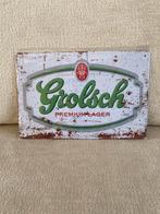 Wanddecoratie metalen wandborden bier grolsch, Ophalen of Verzenden, Nieuw, Reclamebord