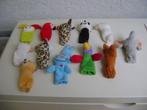 12 dieren vingerpopjes panda eend eland tyger olifant konijn, Ophalen of Verzenden, Zo goed als nieuw