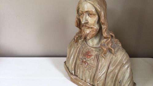 Brocante buste Jezus borstbeeld, Antiek en Kunst, Antiek | Religie, Ophalen