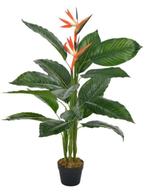 Kunstplant kamerplant strelitzia rood 100 cm GRATIS BEZORGD!, Verzenden, Nieuw, Binnen