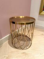 Leenbakker Bijzettafel Verdi - Messingkleur / Goud, Ophalen, Minder dan 45 cm, Minder dan 55 cm, Rond