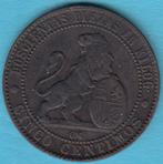 Spanje 5 Centimos 1870 OM, KM# 662 in munthouder, Ophalen of Verzenden, Overige landen, Losse munt