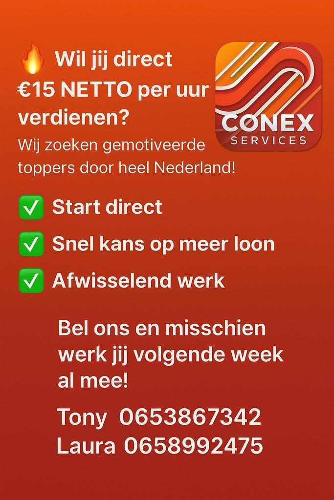 Zoek je werk? Bel ons!!, Vacatures, Vacatures | Overige Vacatures, Overige niveaus, Starter, Overige vormen, Variabele uren