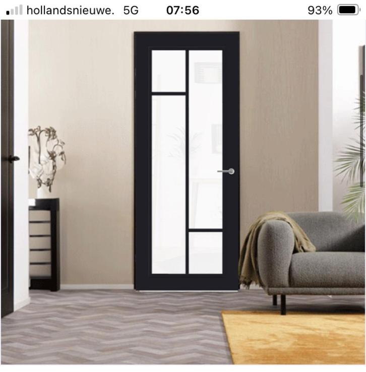 Svedex, Doe-het-zelf en Verbouw, Deuren en Horren, Nieuw, Binnendeur, 215 cm of meer, 80 tot 100 cm, Glas, Hout, Metaal, Ophalen