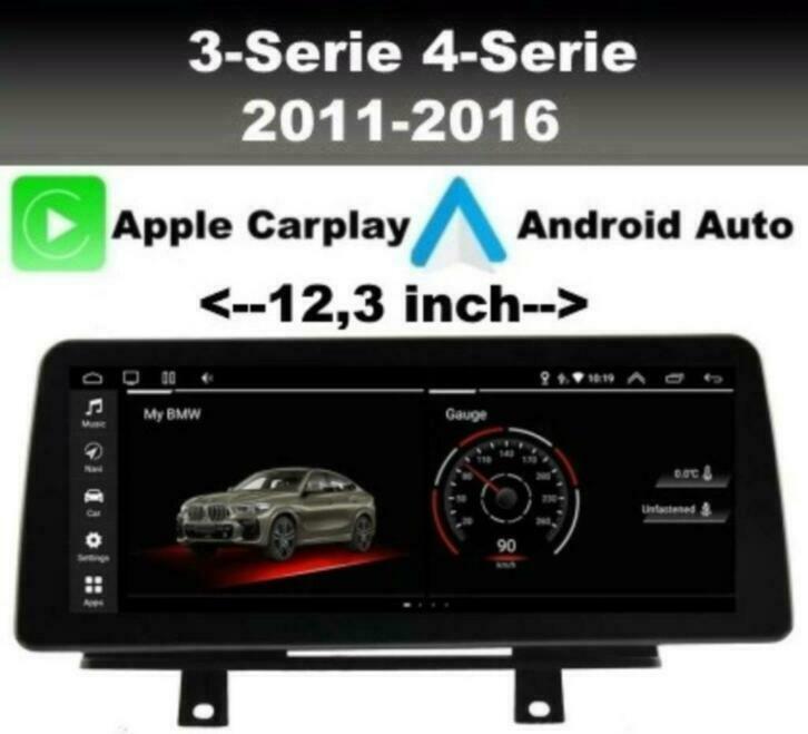 BMW 3serie F30 4serie F32 navigatie 12,3inch android 10 dab+, Auto diversen, Autoradio's, Nieuw, Ophalen of Verzenden