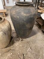 Oude pot Olijfpot olijfkruik stoer en sober, Antiek en Kunst, Curiosa en Brocante, Ophalen of Verzenden