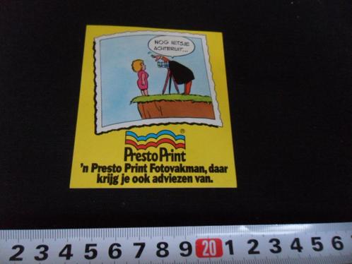 sticker Presto Print Fotovakman, Verzamelen, Stickers, Zo goed als nieuw, Bedrijf of Vereniging, Ophalen