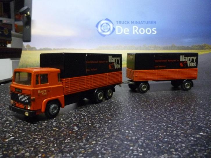 Tekno Scania 141 combi Harry Vos, Hobby en Vrije tijd, Modelauto's | 1:50, Zo goed als nieuw, Bus of Vrachtwagen, Tekno, Ophalen of Verzenden