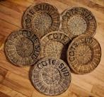 Riviera Maison Manden van Riet 6x Onderbord, Mand, Rond, Ophalen of Verzenden, Zo goed als nieuw